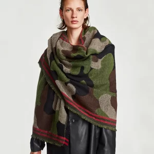 Camouflage Leopard Print Echarpes Women Imitation Cashmere Warm Shawl Wraps Classical Pashmina Bigsize Scarves Blanket