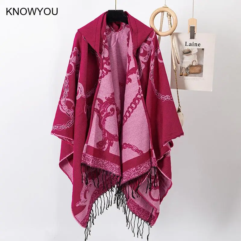 Trendy Male Coat Cape Coat Men Jacket Shawl Coat Warm Cashmere Blend Hooded Ponchos Men Autumn Winter Outwear Capes Wraps - Image 5